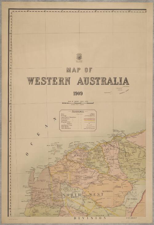 Map of Western Australia, 1909 [cartographic material] / Harry F. Johnstone, Surveyor General