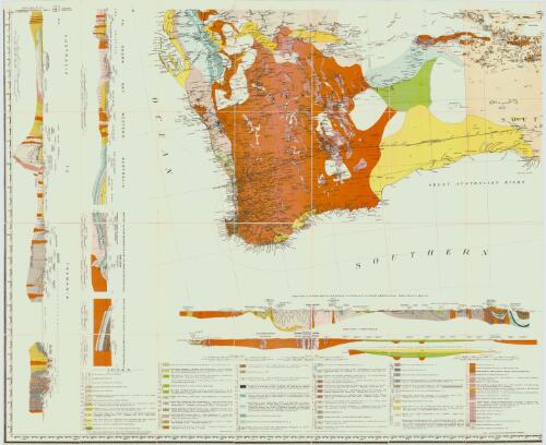 Geological map of the Commonwealth of Australia [cartographic material] / by T.W. Edgeworth David ; drawn and printed at the Department of Lands, Sydney, N.S.W. for Commonwealth Council for Scientific & Industrial Research