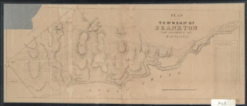 Plan of the township of Branxton [cartographic material] the property of R. & H. Scott Esqrs. / Rusden & Mann, Surveyors