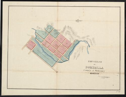 The village of Bombala [cartographic material] county of Wellesley, Maneroo / W. Meadows Brownrigg, Surveyor