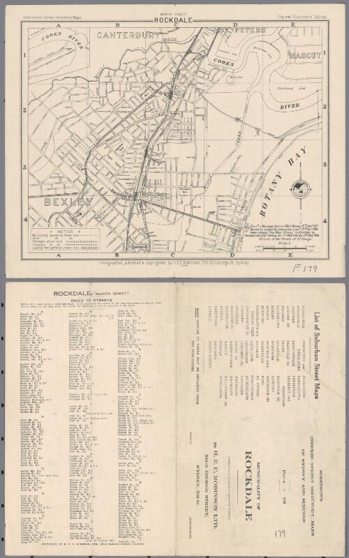 Rockdale [cartographic material] / lithographed published and copyrighted by H.E.C. Robinson