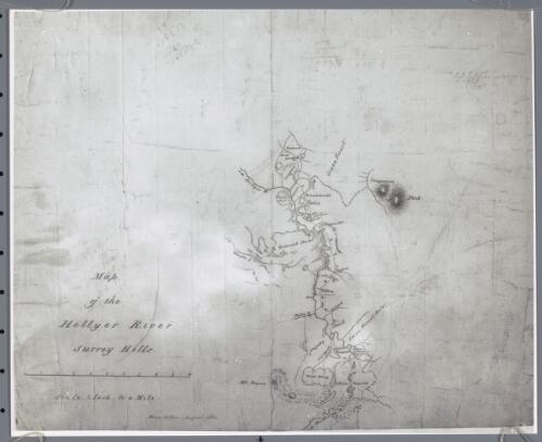 Map of the Hellyer River, Surrey Hills [cartographic material] / Henry Hellyer, August 1830