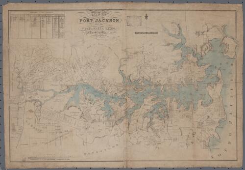 Map of Port Jackson and the Parramatta River, New South Wales [cartographic material] / Compiled & published by W. Meadows Brownrigg, Land Surveyor and Estate Agent