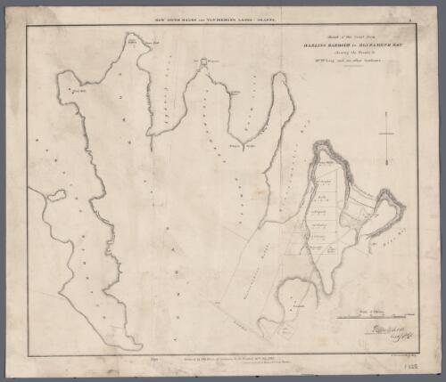 Sketch of the coast from Darling Harbour to Elizabeth Bay [cartographic material] : showing the grants to Mr. McLeay and six other gentlemen. / Ordered by the House of Commons to be printed, 16th July 1832. S. Arrowsmith, Lithog