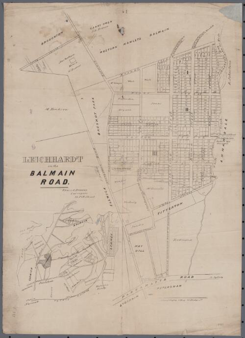 Leichhardt on the Balmain Road [cartographic material] / Reuss & Browne, Surveyors