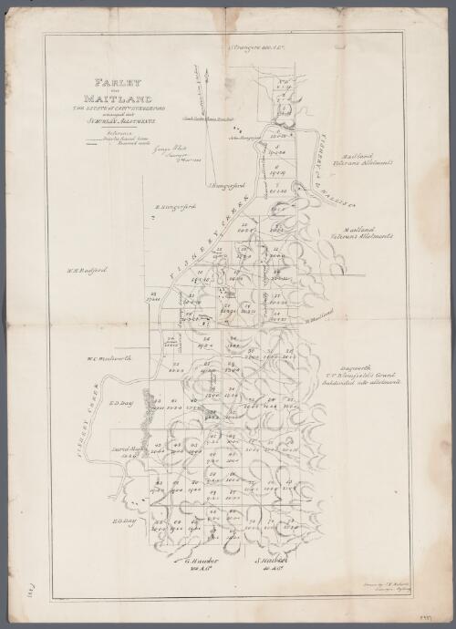 Farley near Maitland [cartographic material] : the estate of Captain Hungerford arranged into suburban allotments / [signed] George White, Surveyor, 8th Dec. 1853