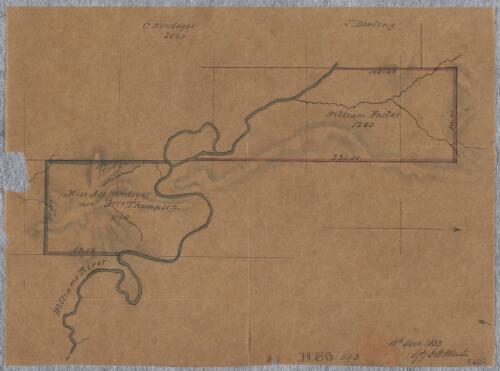 [Tracing shewing properties adjacent to Williams River] [cartographic material] / 18th Dec. 1833, s[igne]d G.B. White