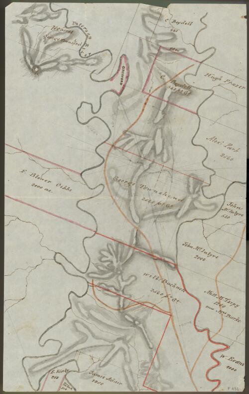 [Tracing of land between Paterson and Allyn Rivers, N.S.W.] [cartographic material]