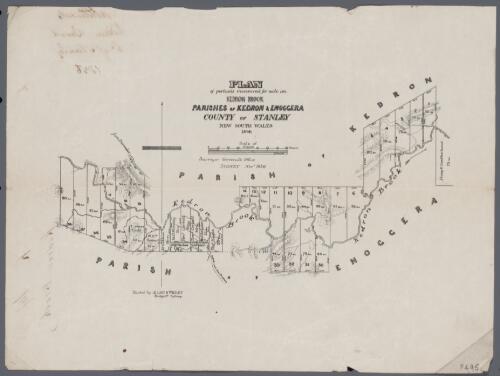 Plan of portions measured for sale on Kedron Brook, Parishes of Kedron & Enoggera, County of Stanley, New South Wales 1856 [cartographic material] E. G. Bennett