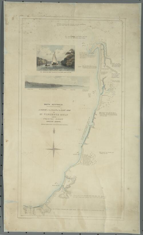 South Australia [cartographic material] : a survey of the coast on the east side of St Vincents Gulf made by Colonel Light