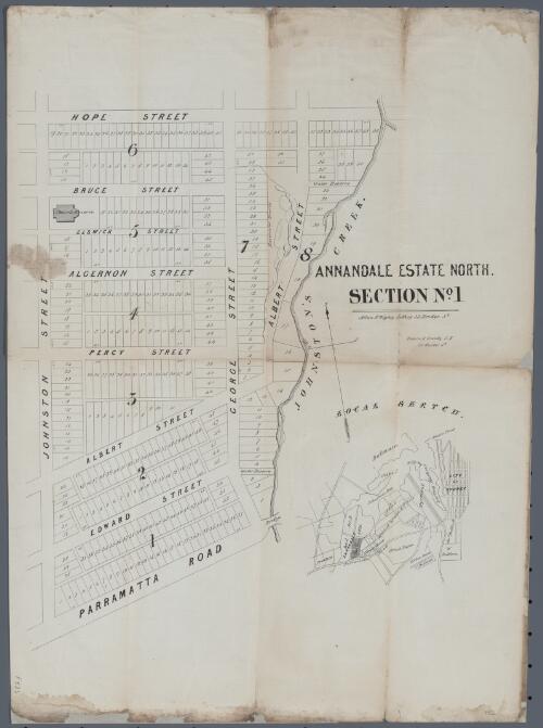Annandale estate north Section No.1 [cartographic material] / Francis H Grundy 30 Hunter St