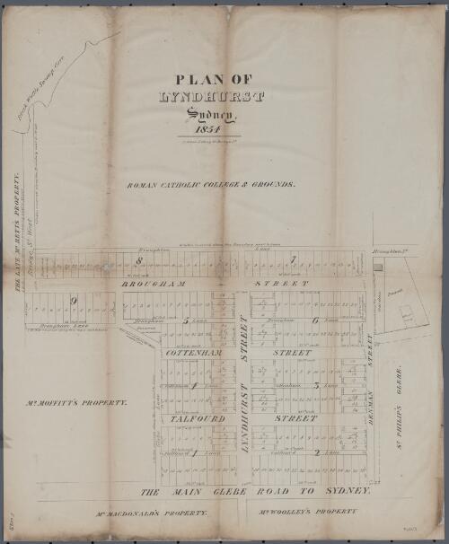 Plan of Lyndhurst Sydney 1854 [cartographic material]