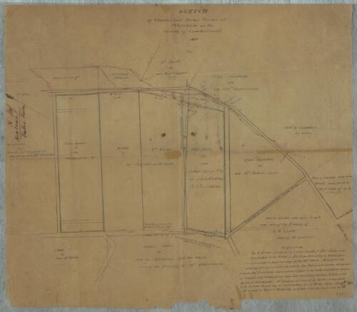 Sketch of [James] Caudel's and [Thomas] Duke's farms at Petersham in the County of Cumberland 1848 [cartographic material]