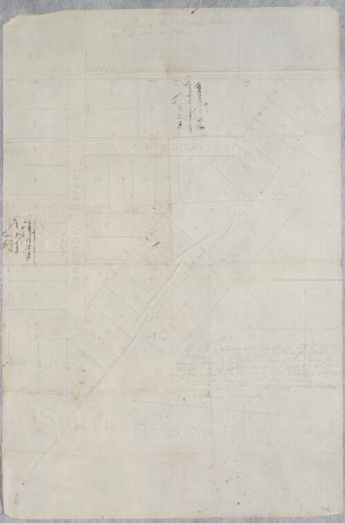 Plan of part of the Paddington Estate offered for sale in 1842 [cartographic material]