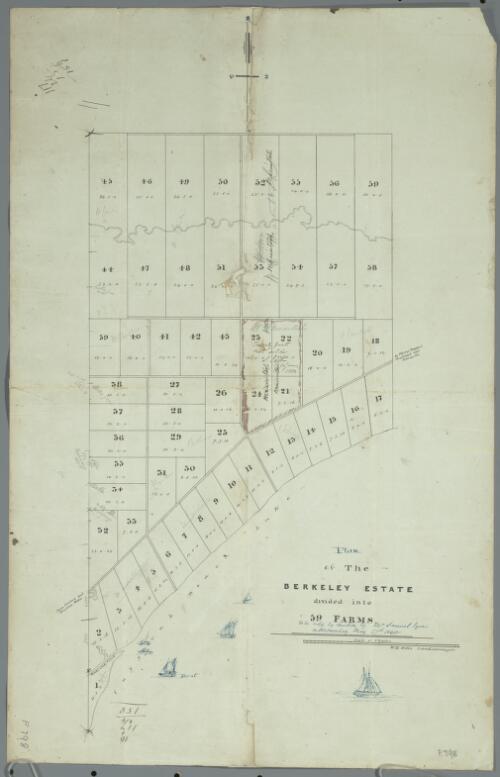 Plan of the Berkeley Estate divided into 59 farms [cartographic material] / W.H. Wells Land surveyor