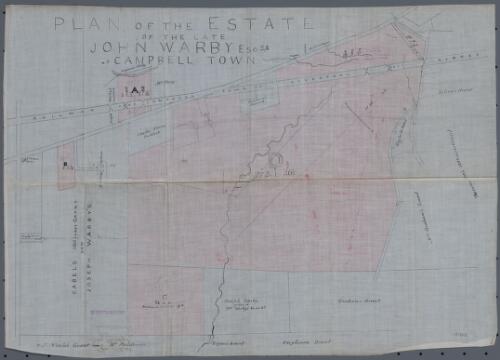 Plan of the Estate of the late John Warby Esqre. at Campbell Town [cartographic material]