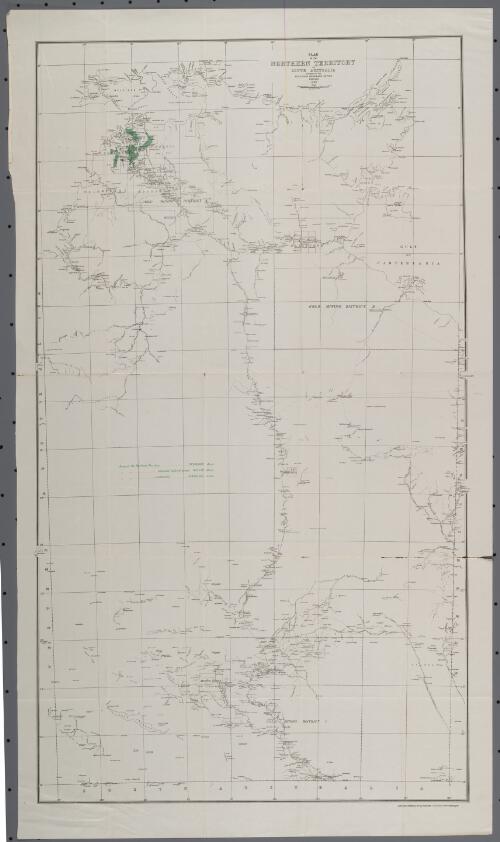 Plan of the Northern Territory of South Australia [cartographic material] / compiled in the Surveyor General's Office ; A. Vaughan photo-lithographer