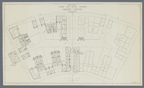 Building plans for retail trading, Manuka centre, Canberra [cartographic material]
