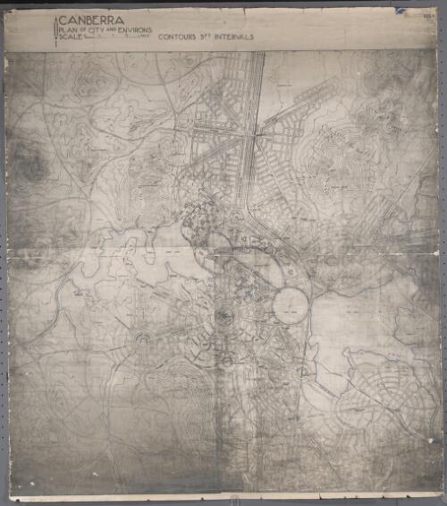 Canberra plan of city and environs. 103A [cartographic material] : contours 5ft. intervals / TCH 26.7.16