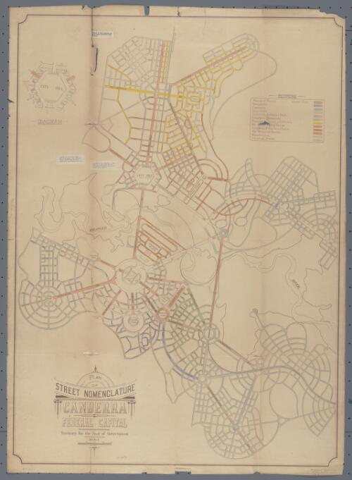 Plan of street nomenclature, Canberra, Federal Capital Territory for the seat of government [cartographic material]