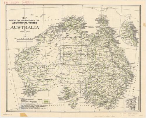 Map showing the distribution of the Aboriginal tribes of Australia [cartographic material] / by Norman B. Tindale