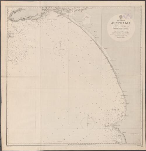 South coast of Australia (colony of South Australia) [cartographic material] : Cape Jervis to Guichen Bay / surveyed by Navg. Lieut. F. Howard, R.N. Assisted by Navg. Sub Lieut. W. N. Goalen, R.N. 1870-1