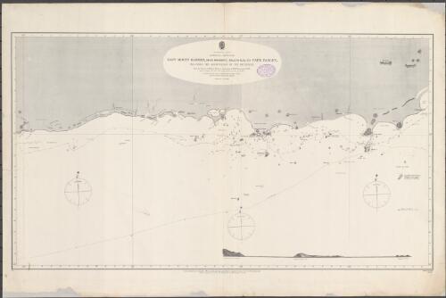 Australia-South coast [cartographic material] : East Mount Barren, near Doubtful Island Bay, to Cape Pasley, including the Archipelago of the Recherche / from the survey of Matthew Flinders, Commander of H.M.S. "Investigator", 1802. Parts in broken line from the Colonial survey by John Forest, 1870, Malby & Sons, Lith