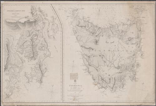 Australia-Tasmania formerly Van Diemen Land [cartographic material] / compiled by Mr F.J. Evans, Master. R.N. Engraved by J. & C. Walker