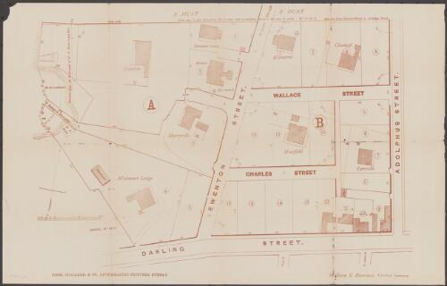 [Allotments for a section of Balmain, Sydney, between Darling Street and Adolphus Street ] [cartographic material] / William S. Burrowes, licensed surveyor