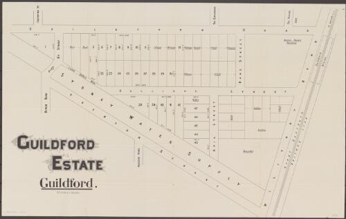 Guildford Estate, Guildford [cartographic material] / W.C. Penfold & Co., lith., Sydney