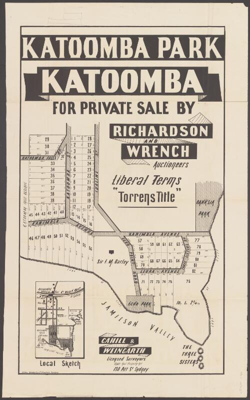 Katoomba Park, Katoomba [cartographic material] / for private sale by Richardson & Wrench