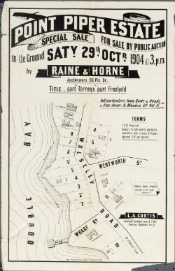 Point Piper estate [cartographic material] : special sale