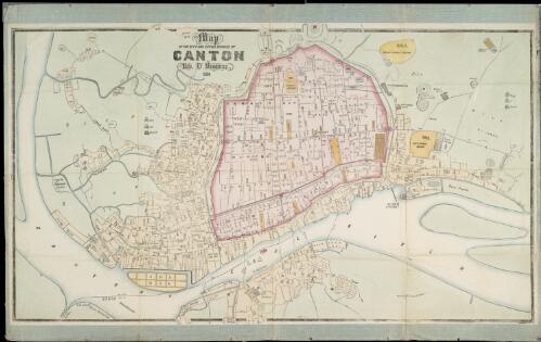 Map of the city and entire suburbs of Canton [cartographic material] / by D. Vrooman