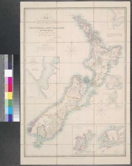 To the Right Honourable the Secretary of State for the Colonies, this chart of New Zealand [cartographic material] / from original surveys [of the New Zealand Land Company] ; engraved by James Wyld