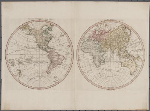 Western New World or Hemisphere. Eastern Old World or Hemisphere [cartographic material]