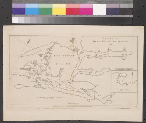 Sketch of Dusky Bay in New Zealand 1773 [cartographic material] / W. Whitchurch sculpsit, Islington, 1776