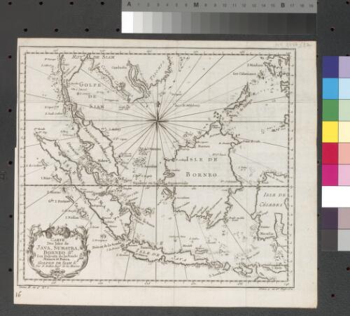 Carte des Isles de Java, Sumatra, Borneo & les detroits de la Sonde Malaca et Banca Golphe de Siam [cartographic material] / par N. Bellin Ingr. de la Marine