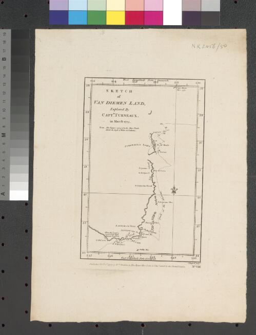 Sketch of Van Diemen Land [cartographic material] / explored by Capt. Furneaux in March 1773