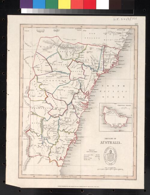 Diocese of Australia [cartographic material] / drawn & engraved by J. Archer