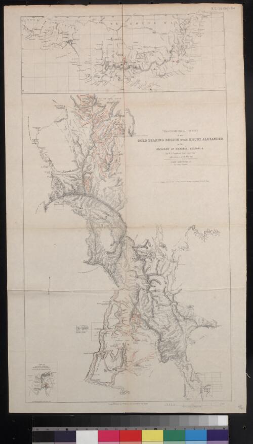 Trigonometrical survey of the gold bearing region near Mount Alexander in the Province of Victoria, Australia [cartographic material] / by W. S. Urquhart ... with additions by C. R. Read