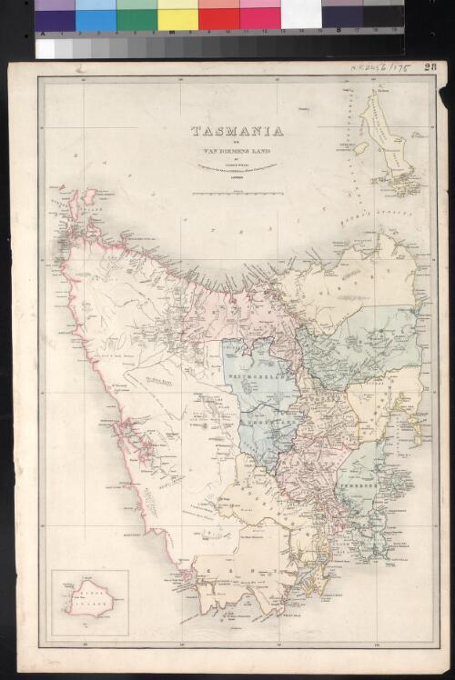 Tasmania or Van Diemens Land [cartographic material] / by James Wyld Geographer to the Queen & H.R.H. Prince Albert
