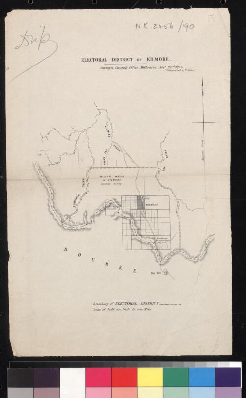 Electoral district of Kilmore [cartographic material] / lithographed by W. Collis