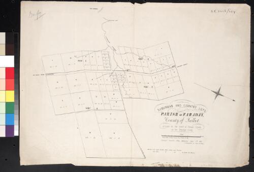 Suburban and country lots Parish of Faraday, County of Talbot situate at the head of Forest Creek on the Bendigo road [cartographic material] / Henry Morres Assistant Surveyor May 9th 1855 ;lithographed by James B. Philp