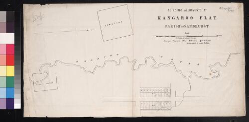 Building allotments at Kangaroo Flat Parish of Sandhurst [cartographic material] / R. W. Larritt Assist. Surveyor; lithographed by James B. Philp