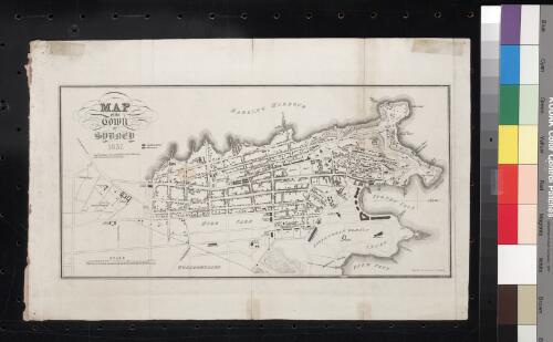 Map of the town of Sydney 1837 [cartographic material] / Engraved by John Carmichael of Sydney