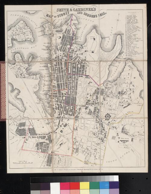 Smith & Gardiner's map of Sydney and suburbs 1855 [cartographic material]