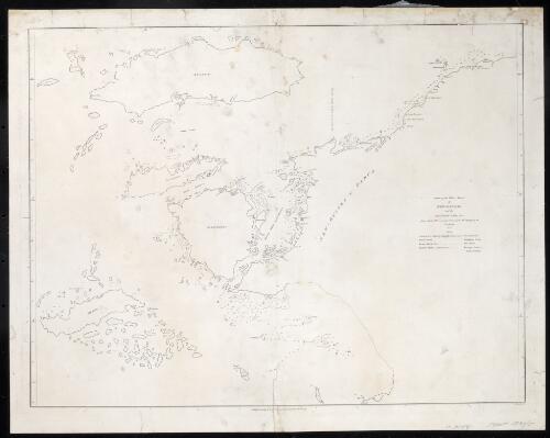 Chart of the west part of New Guinea and the adjacent straits [cartographic material] : from a Dutch ms. seemingly belonging to the Voyage of the Geelvink 1705 / W. Harrison sc