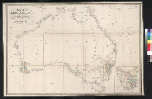 Map of Australia [cartographic material] : compiled from the nautical surveys / made by order of the Admiralty and other authentic documents, by James Wyld