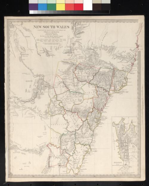 New South Wales [cartographic material] / ccompiled  under the superintendence of the Society for the Diffusion of  Useful Knowledge from the M.S. Maps in the Colonial Office,  the surveys of the Australn Agricultl Company and the routes  of Allan Cunningham ; engraved by J & C Walker