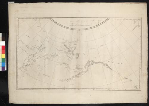 Chart of the NW coast of America and NE coast of Asia explored in the years 1778 & 1779 [cartographic material] / the unshaded parts of the coast of Asia are taken from a ms chart received from the Russians ; writing engraved by T. Harmar